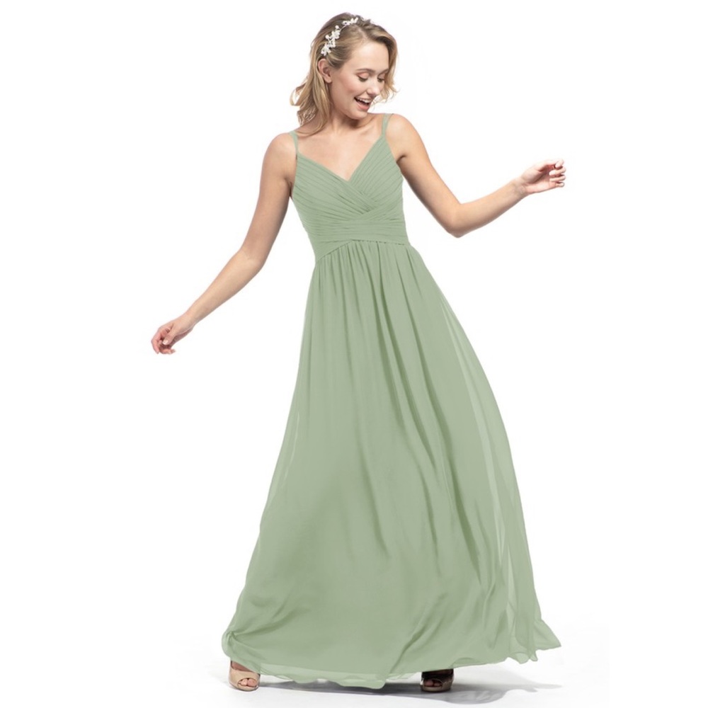 Azazie Dusty Sage Semi formal dress